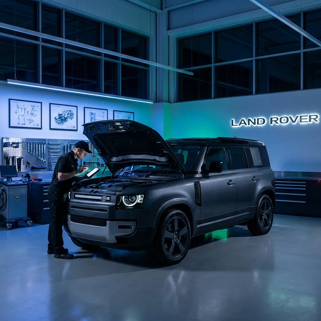 Service Bay with Defender